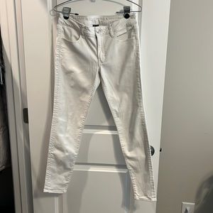 American Eagle Super Stretch White Skinny Jeans